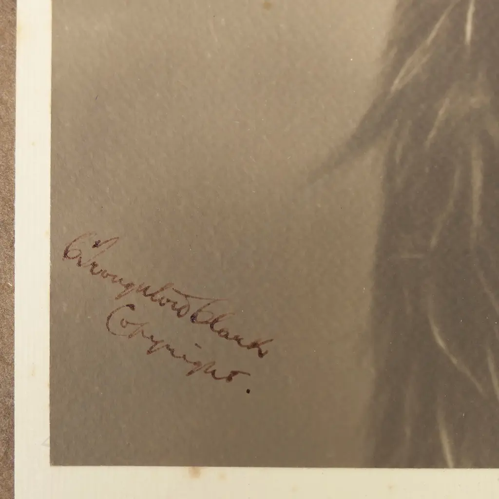 C. Troughton Clark (NZ 1890-1979) Māori Mother & Child carbonette print photograph, Image 1++